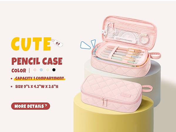 Pencil Case, Large Capacity Pencil Pouch, Aesthetic Pen Bag Office Stationery Organizer