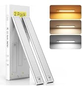 Under Cabinet Lighting, 2 Pack Under Cabinet Lights Rechargeable, Motion Sensor Light Indoor, 3 C...