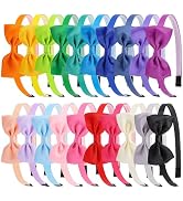 XIMA 20pcs Cute Bow Headbands for Toddler Girls Stylish & Comfy 2-4 Years Adorable Head Loop for ...