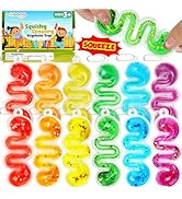LESONG Sensory Squishy Toys Kids Toddlers - Fidget Toys Sensory Tubes Calming Down Tools Filled w...