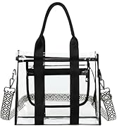 getgto Clear Bags for Women Tote Bag, Crossbody Bag, Stadium Approved Clear Purse for Sports Even...
