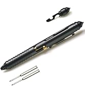 YEEMO Bolt Action EDC Pen – Premium Aluminum Alloy & Brass Multitool Pen with 2 Black Ink Refills...