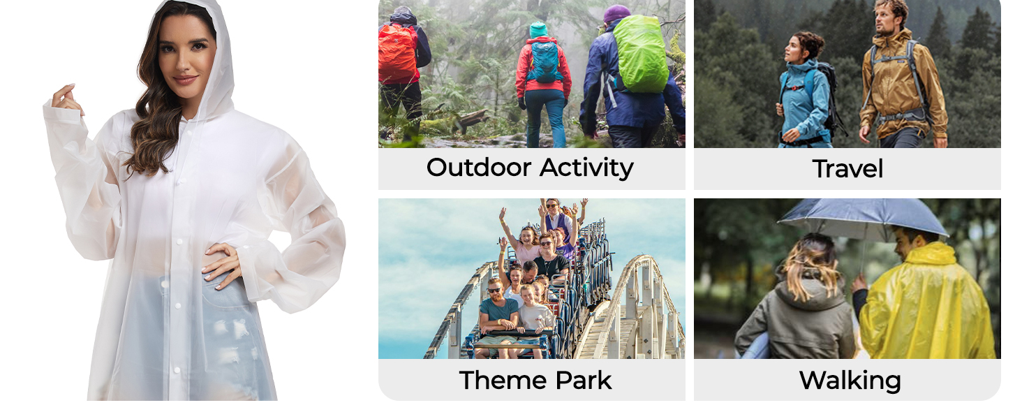 rain ponchos family pack