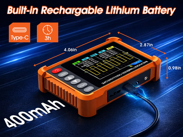 Handheld Oscilloscope Portable Mini Pocket Digital Oscilloscope Kit with 500KHz Bandwidth