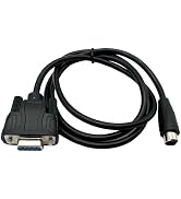 Halokny DB9 RS232 to Mini 8Pin Round Head Cable, DB9 9-Pin Female to Mini Din 8Pin Male PLC Progr...