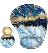 ArtSo Ergonomic Mouse Pad with Wrist Support Gel Mouse Pad Wrist Rest, Non-Slip PU Base Comfortab...
