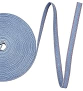 Pandahall 10.93 Yard Stitch Denim Ribbon 0.39 Inches Cornflower Blue Jeans Cloth Fabric Ribbon fo...