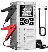MIGHTIGER 3000A Car Battery Jump Starter with Air Compressor - 150PSI Portable Car Jump Starters ...
