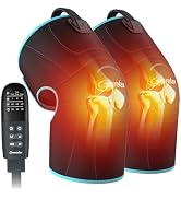 Knee Massager with Heat & Air Compression, Heated Knee Brace Wrap, Knee Heating Pad for Knee Arth...