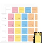 YEWROXY 200PCS SD Card Labels, Stick-On Camera Memory Card Labels for Photographers,Multi-Color S...