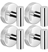 Fenas Suction Cup Hooks for Shower - Bathroom Reusable Hooks for Towels, Robes & Loofah - No-Dril...