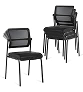 CLATINA Stackable Waiting Room Chair with Adjustable Mesh Backrest, Armless Office Guest Receptio...