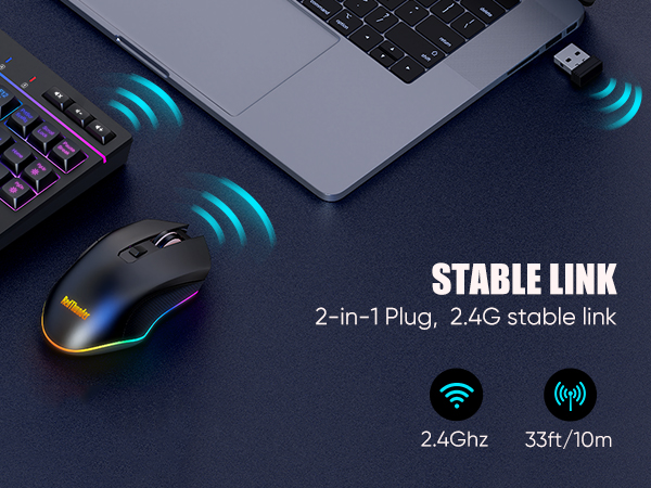 2.4G wireless Gaming keyboard and mouse