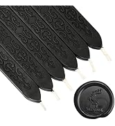 6 PCS Black Wax Seal Sticks, Sealing Wax Candle, Making Unique Decors for Thanks Card/Halloween/G...