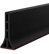 DLYYPLUS 3" High Shower Threshold Water Dam 39 Inch Collapsible Shower Water Splash Guard Self-ad...