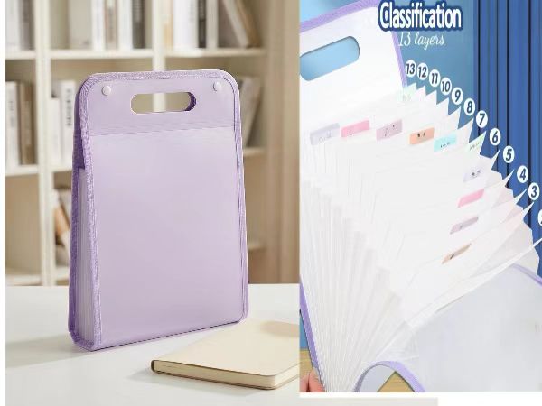 Purple Expanding File Folde