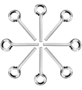 Seamaka 8PCS 7/32” Standard Hex Dogging Key with Full Loop(Silver),Metal Wrench Door Key for Push...