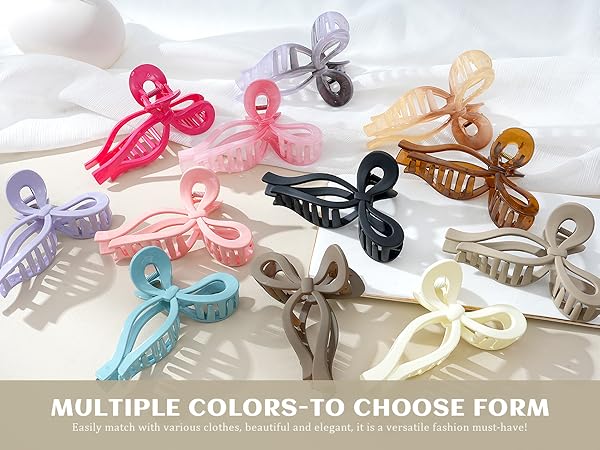 Bow Claw Clip Large Hair Clips Strong Hold Bow Hair Clip Nonslip Hair Bows for Women Hair Barrettes