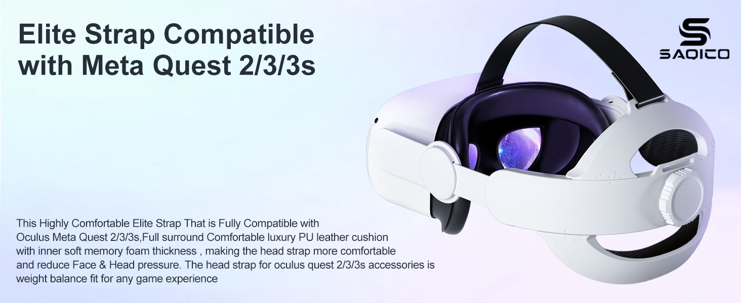 Head Strap is Specially Designed For Newest Meta Quest 3S/3, Longer immersion in Virtual Reality