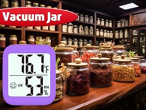 hygrometer for vacuum-seal jar