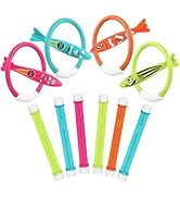 Korlon Tec Pool Toys for Kids Ages 4-8 8-12, Underwater Summer Pool Diving Toys Set Games, Traini...
