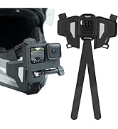 Helmet Chin Mount, Motorcycle Dirt Bike Bicycle Strap Holder Clamp Quick Release Mounts Accessori...