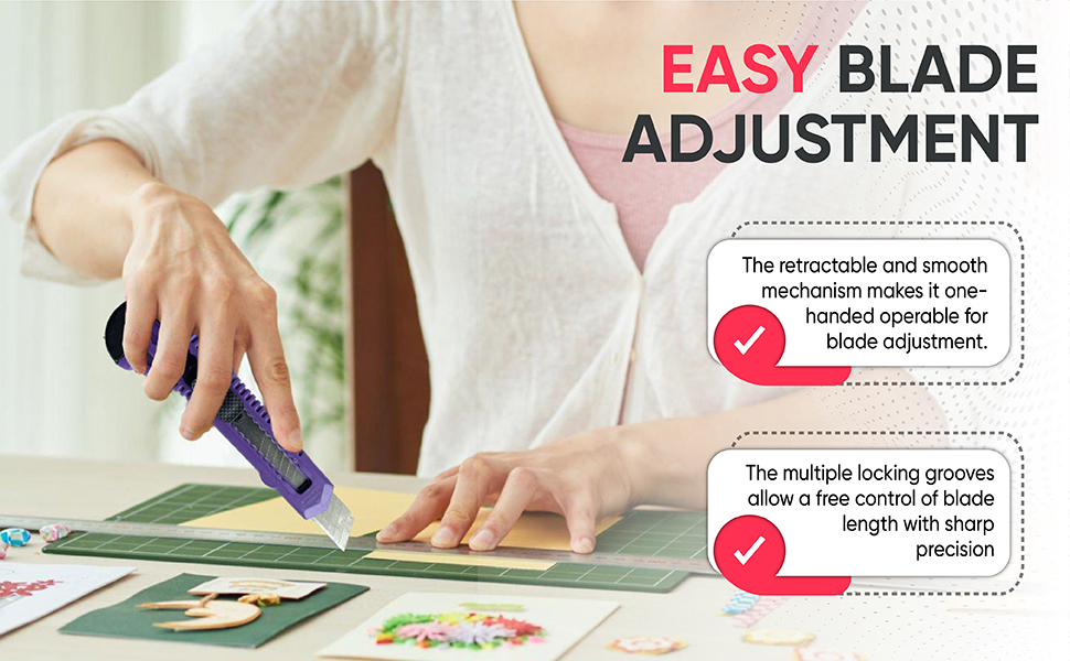 bulktech easy blade adjustment retractable and smooth mechanism