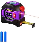 3 in 1 Digital Laser Tape Measure, 197ft/60m Laser Distance Meter, 16ft/5m Digital Tape Measure w...