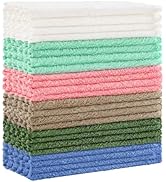 Kitinjoy 24 Pack Kitchen Dish Cloths, Super Soft and Absorbent Dish Cloths, Coral Velvet Microfib...