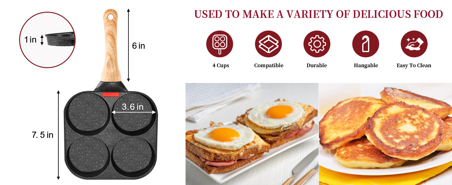 4 cups egg frying pan