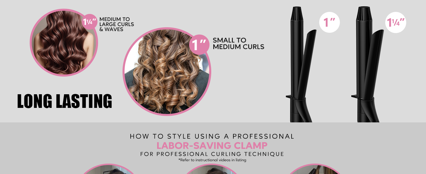 curling iron 1 INCH