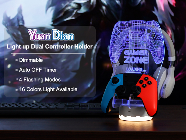 Light up Headphone Controller Holder