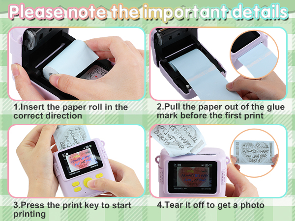 Kids Instant Camera Print Refill Paper