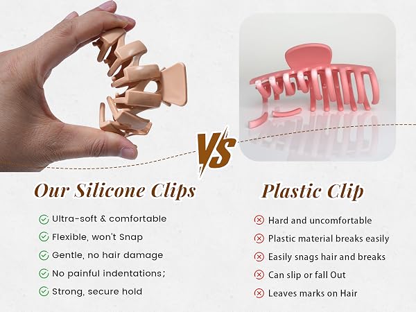 silicone hair claw