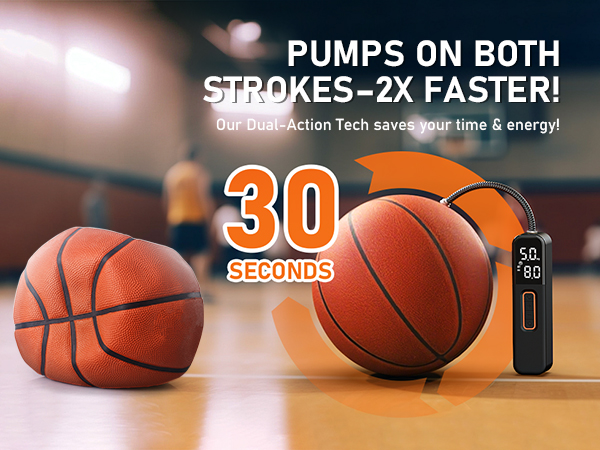 basketball pump fast inflation