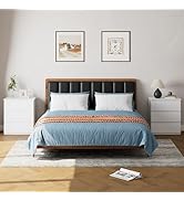 Bamjoy White Nightstand with 3 Drawers, Beside Table with Drawers for Bedroom, Small Side Table S...