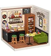 Rolife DIY Miniature Plastic House Building Set Toys Playset with LED Suitable for Mini Figures C...