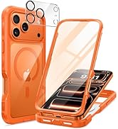 seacosmo for iPhone 17 Pro Max Case, Full Body Bumper with Built-in Tempered Glass Screen and Cam...