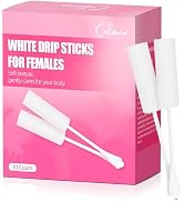 (30-Pack) Calvana White Drip Sticks for Females, Drip Stick Absorbing Sponge, Awkward Essentials,...
