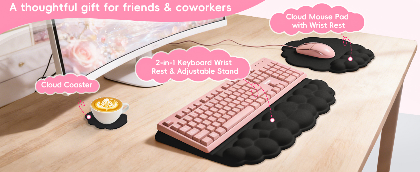 cloud wrist rest kawaii desk aesthetic