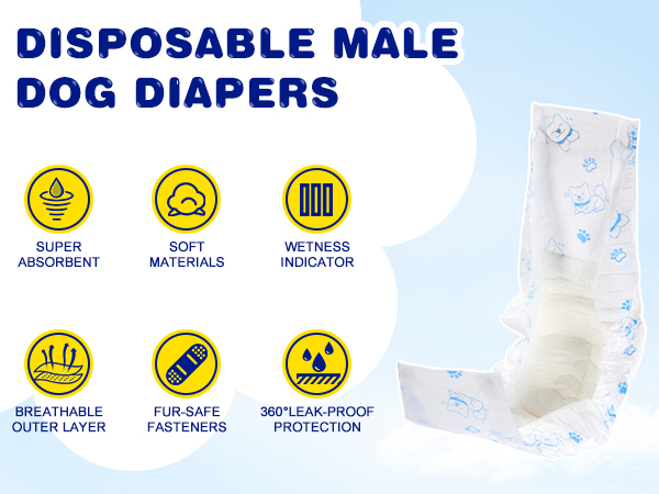 Disposable Male Dog Wraps