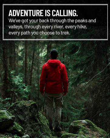 Man Hiking in Woods