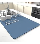 Dish Drying Mat for Kitchen Counter,Drying Mat for Dish Rack,Absorbent Hide Stain Rubber Mat,Coff...