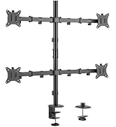 PUTORSEN Quad Monitor Stand, 4 Monitor Desk Mount for 17 to 32 Inch Screens, Heavy Duty Fully Adj...