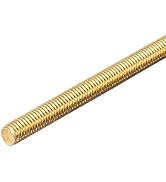 Quickun Brass Fully Thread Rod, Long Threaded Screw, M6-1.0 Thread Pitch, 250mm Length (Pack of 1)