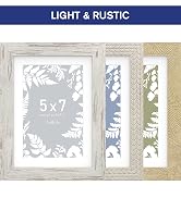 An&He 8x10 Picture Frames, Rustic Vintage Photo Frame with HD Plastic Cover, for Wall Hanging or ...