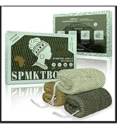 SPMKTBOZAI African Net Sponge Authentic with Traditional Construction, Shower Loofah Exfoliating ...