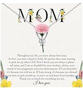 Roe Dolph Mothers Day Gifts for Mom and Daughter Matching Dresses Flower Holder Necklace Pendant ...
