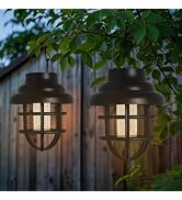 Solar Lantern Outdoor Hanging Lights,2Pack Garden Waterproof Decorative Solar Powered LED Landsca...