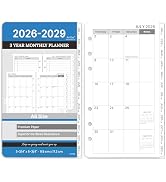 2026-2029 Planner Refills - A6 Planner Inserts with 6-Hole Punched, July 2026 - June 2029, 3 Year...